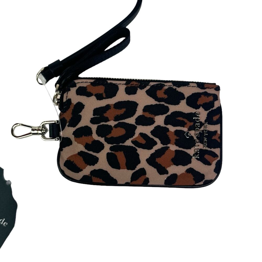 Kate Spade Chelsea Leopard Card Case Lanyard - Picture 3 of 8